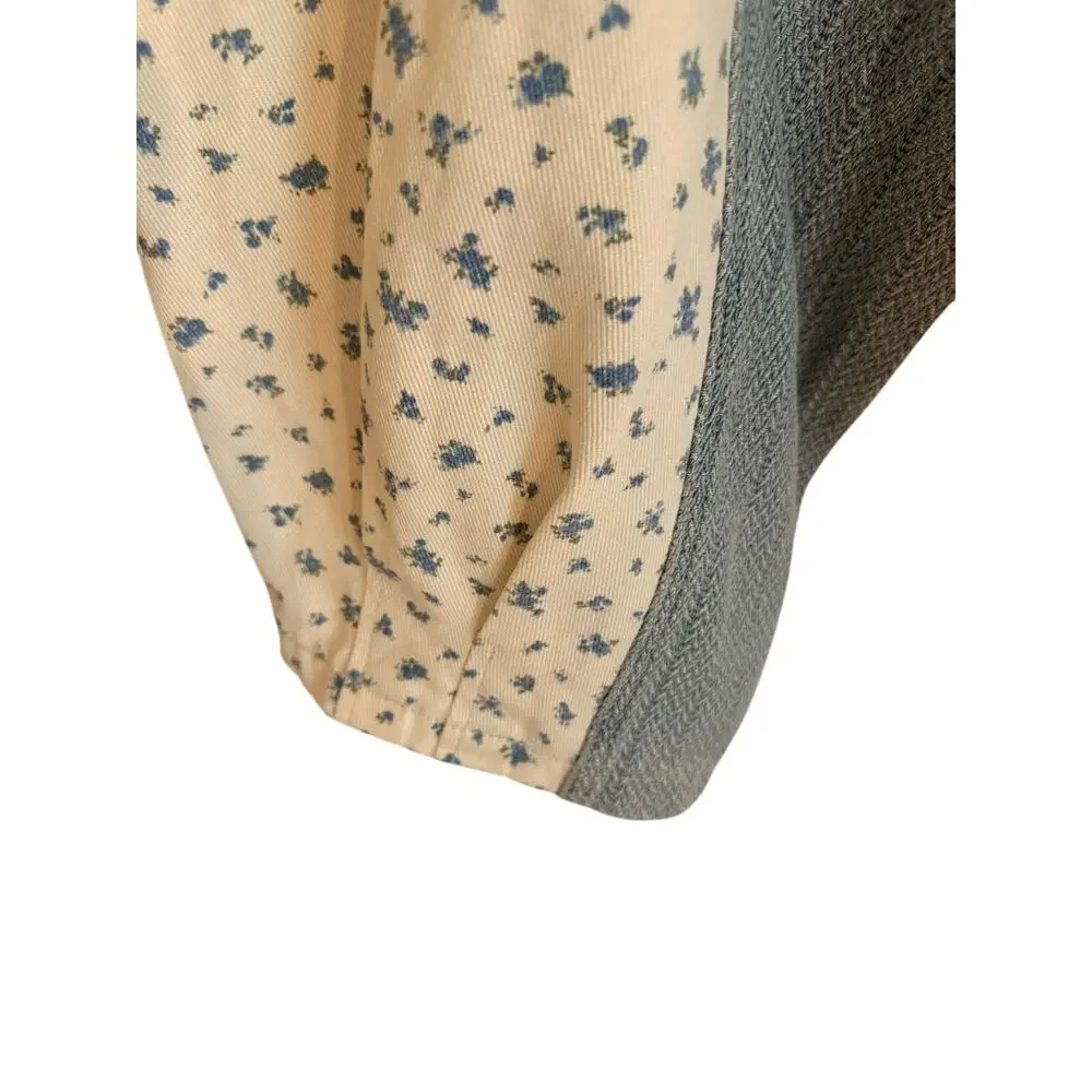 POL Small Cream & Denim Joggers